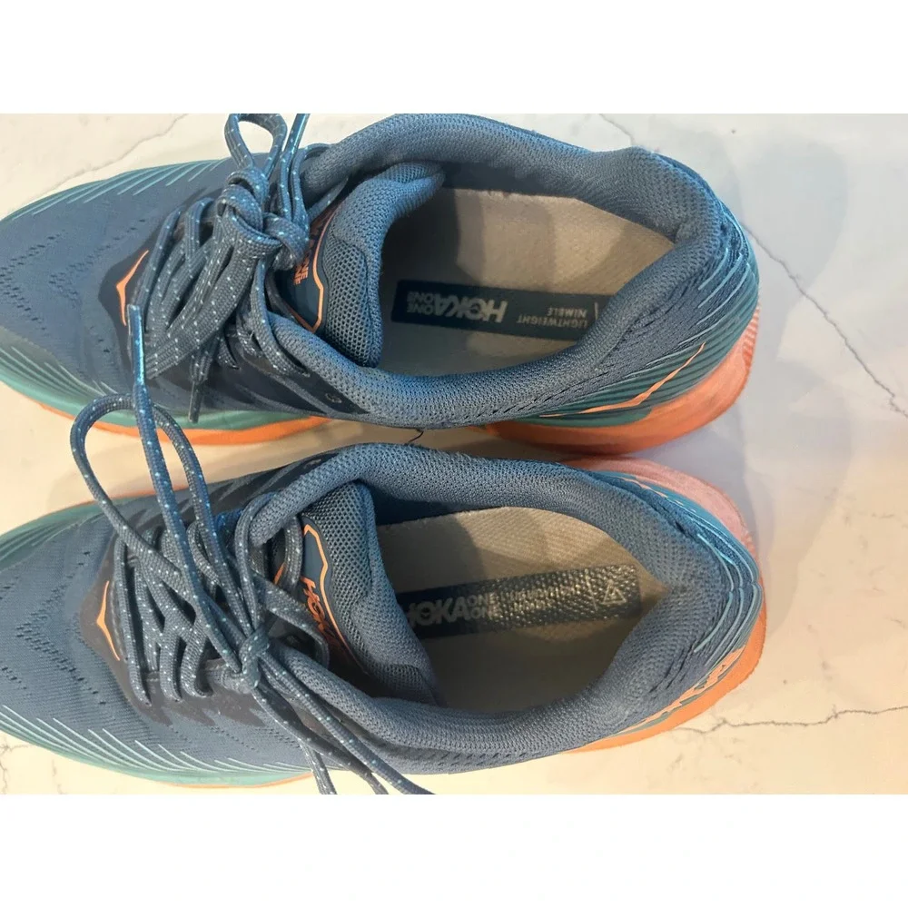 Hoka Torrent 2 Sneakers Teal Orange Trail Running Shoes 1110497 RTCN Womens 7.5